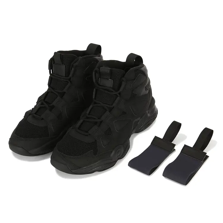 Men Women Breathable Sneaker With Elastic Band Unisex Black Basketball Shoes